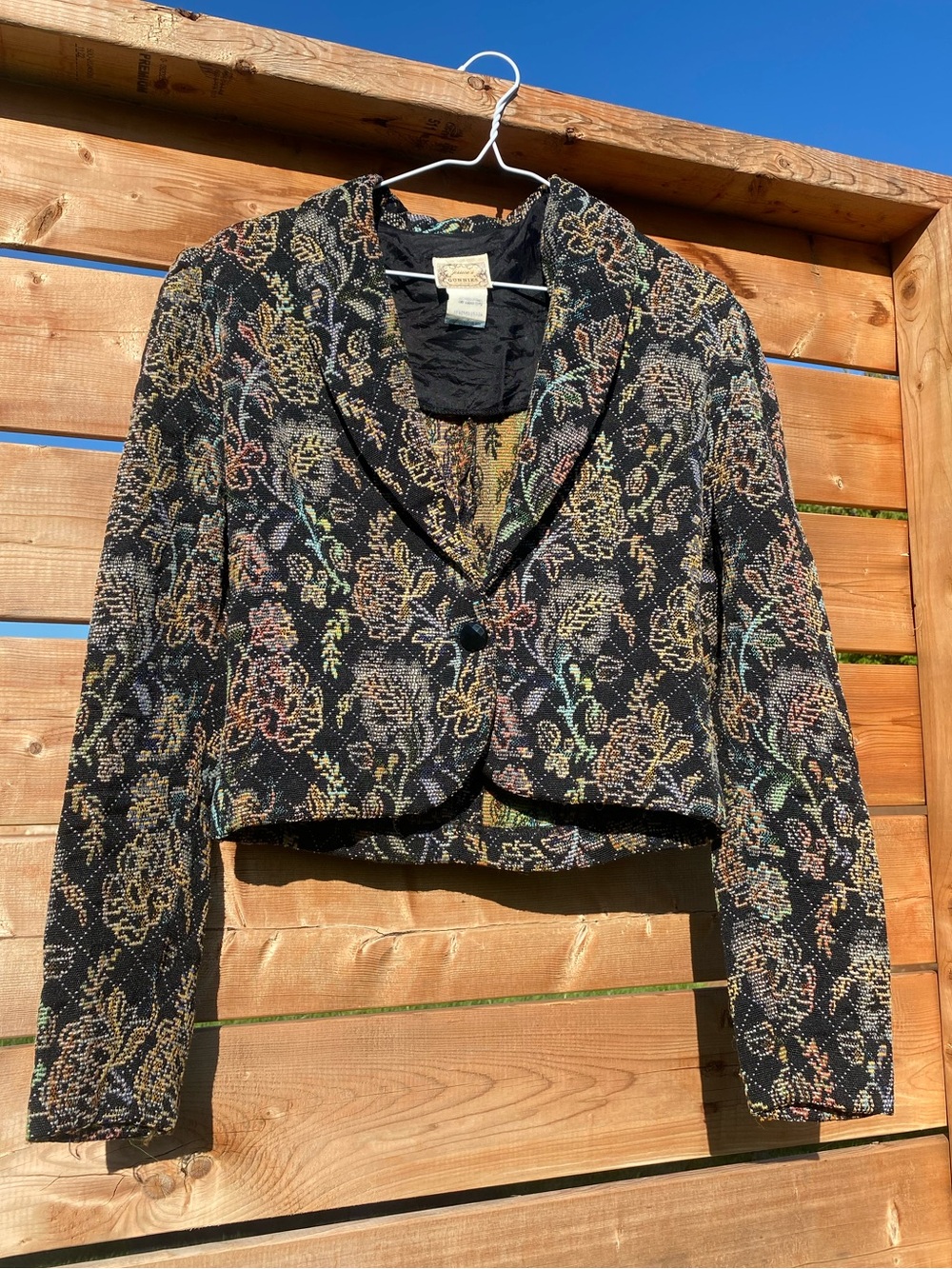 RARE Gunne Sax Gunnies Floral Tapestry floral Brocade Jacket blazer